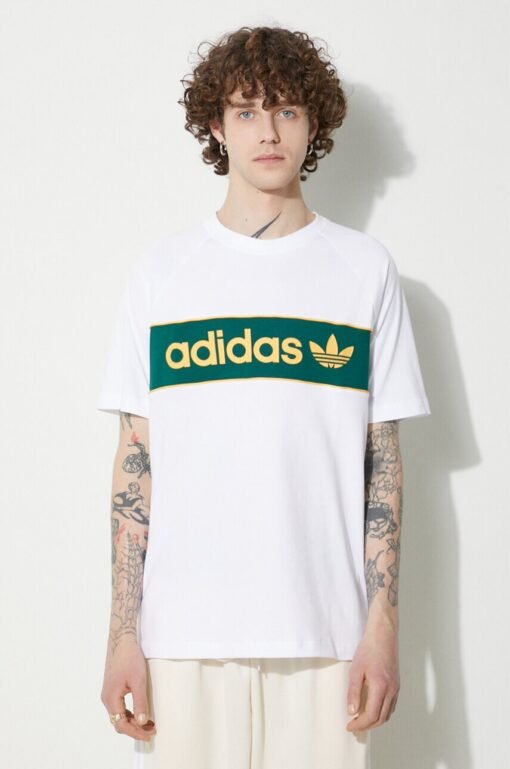100% Cotton adidas Originals Archive T-shirts Blanc et vert IU0198 https://chb7.com original Algerie DZ