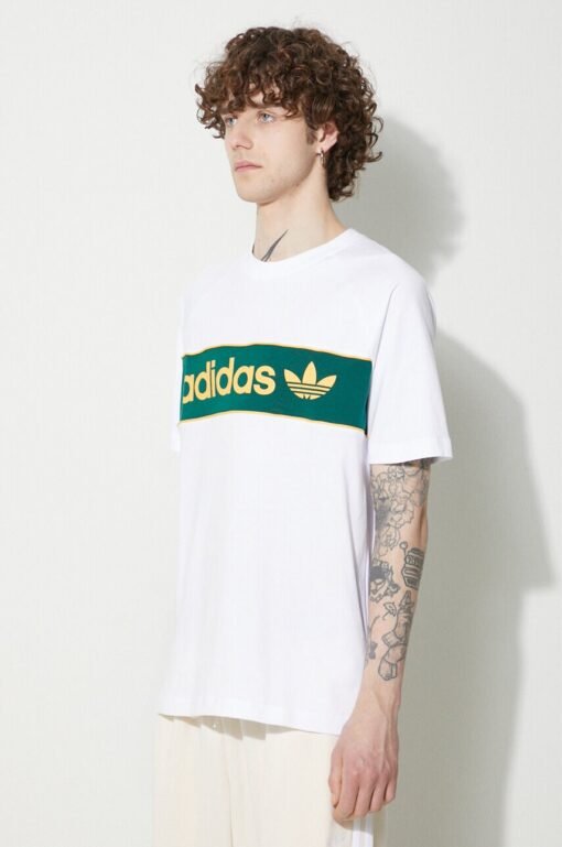 100% Cotton adidas Originals Archive T-shirts Blanc et vert IU0198 https://chb7.com original Algerie DZ