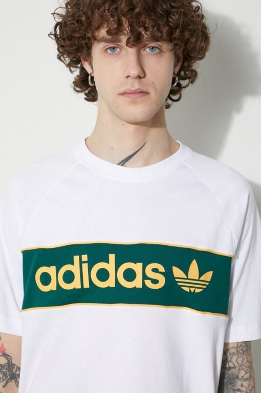 100% Cotton adidas Originals Archive T-shirts Blanc et vert IU0198 https://chb7.com original Algerie DZ