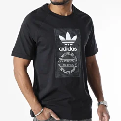 Tee Shirt Camo Tongue Noir Adidas Originals IS0236 https://chb7.com original Algerie DZ