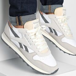 Baskets Classic Leather White Stone Grey 5 100201109 https://chb7.com original Algerie DZ