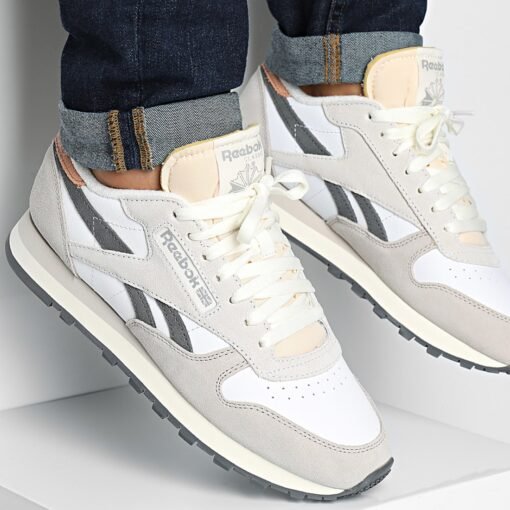 Baskets Classic Leather White Stone Grey 5 100201109 https://chb7.com original Algerie DZ