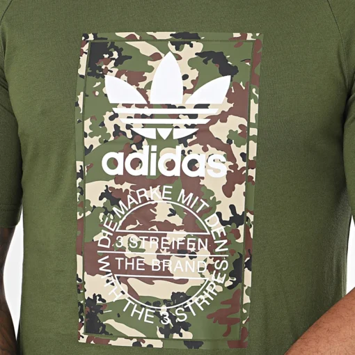 Tee Shirt 100% Coton adidas Originals Camo Tongue Vert Kaki IS0248 https://chb7.com original Algerie DZ