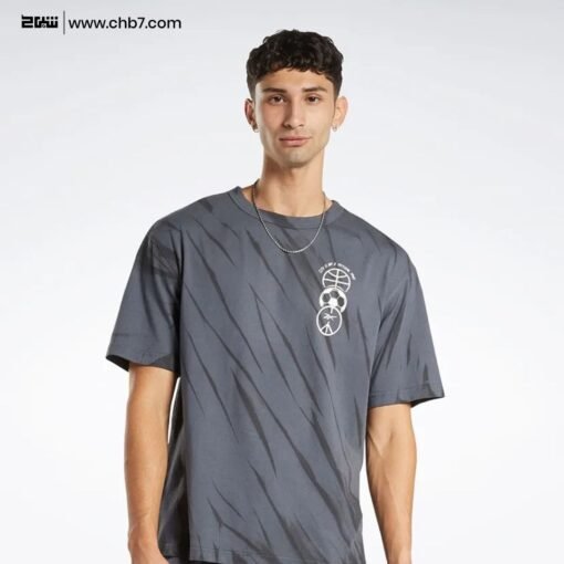 T-shirt Reebok 100% coton Classics Block Party Grigio Unisexe HS9190 https://chb7.com original Algerie DZ