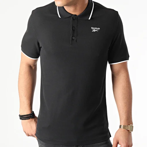 Polo Reebok Manches Courtes RI Noir FP9173 https://chb7.com original Algerie DZ