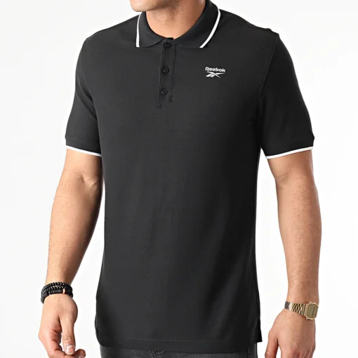Polo Reebok Manches Courtes RI Noir FP9173 https://chb7.com original Algerie DZ