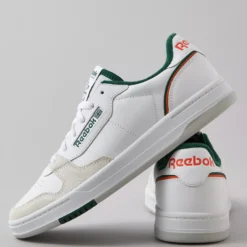 Baskets en Cuir Reebok  Phase Court White Green 100201247 https://chb7.com original Algerie DZ