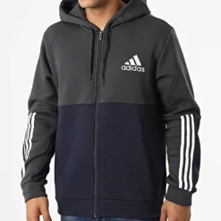 Sweat à capuche adidas Essentials Colorblock Full-Zip HK2879 https://chb7.com original Algerie DZ